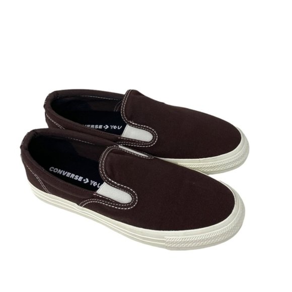 Converse Classic Slip On Low Top Canvas Brown Women's Sneakers Custom 171852C-BR - Picture 6 of 10
